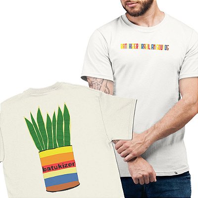 Espada de Ogum de Btkzr - FRENTE e COSTAS - Camiseta Basicona Unissex