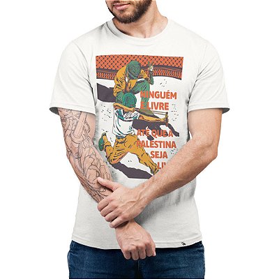 Ninguém é Livre - Camiseta Basicona Unissex