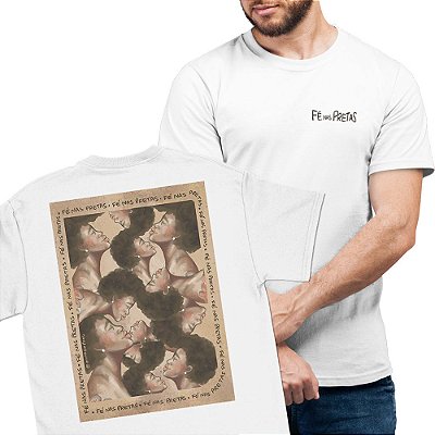 Fé nas Pretas - AZMINA 25 - FRENTE e COSTAS - Camiseta Basicona Unissex
