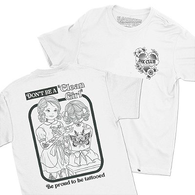 Ink Club de Aline Torchia - FRENTE e COSTAS - Camiseta Basicona Unissex