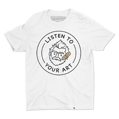 Listen to Your Art - Camiseta Basicona Unissex