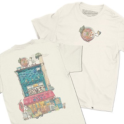 Restaurante Kenta Ramen - FRENTE e COSTAS - Camiseta Basicona Unissex