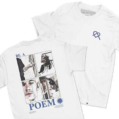 Poema RQ - FRENTE e COSTAS - Camiseta Basicona Unissex