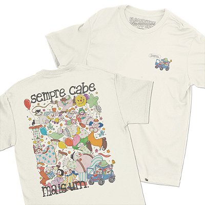 Carro de Palhaço - FRENTE e COSTAS - Camiseta Basicona Unissex