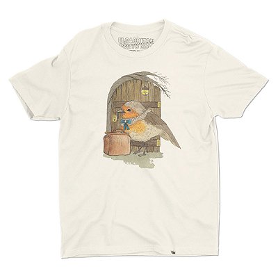 Visita do Passarinho - Camiseta Basicona Unissex