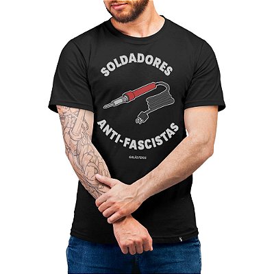 Soldadores Antifascistas - Camiseta Basicona Unissex