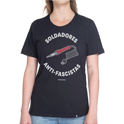 Soldadores Antifascistas - Camiseta Basicona Unissex