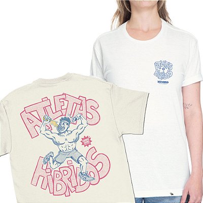 Atletas Híbridos - FRENTE e COSTAS - Camiseta Basicona Unissex