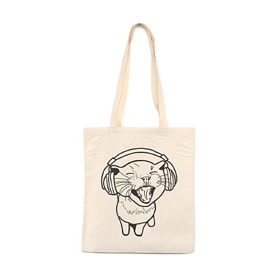 Gato de Fone de Estevão Simonka - Bolsa de Lona