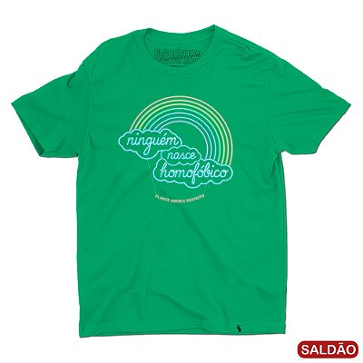 Ninguém Nasce Homofóbico - Camiseta Basicona Unissex-Saldão