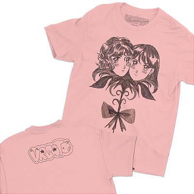 Flores do Mal - FRENTE e COSTAS - Camiseta Basicona Unissex