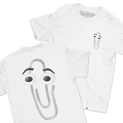 Clippy - FRENTE e COSTAS - Camiseta Basicona Unissex