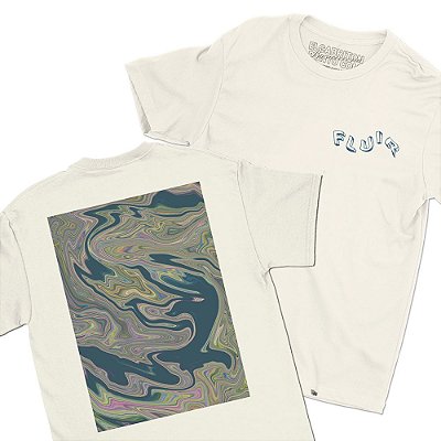 Fluir de Fluid.Ol - FRENTE e COSTAS - Camiseta Basicona Unissex