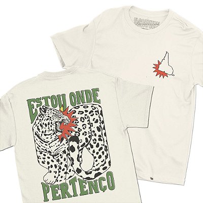 Estou Onde Pertenço - FRENTE e COSTAS - Camiseta Basicona Unissex