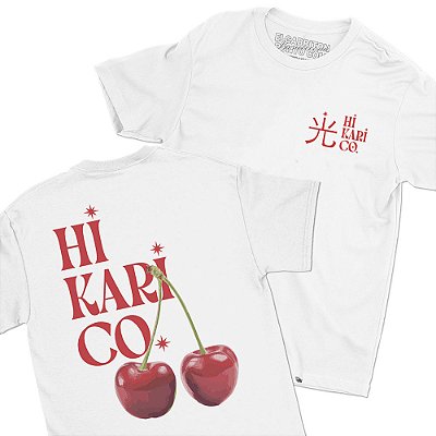 Cherry de Hikari Co. - FRENTE e COSTAS - Camiseta Basicona Unissex