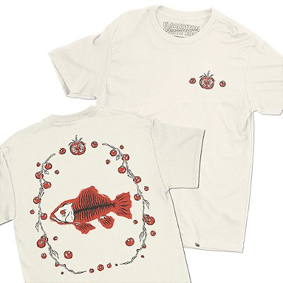 Tomatinhos de Marina Marte - FRENTE e COSTAS - Camiseta Basicona Unissex