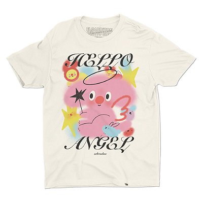 Hello Angel de Zebradaa - Camiseta Basicona Unissex