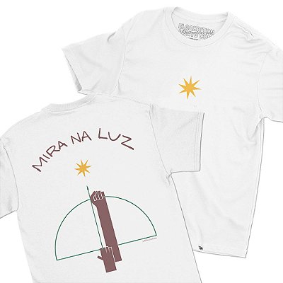 Mira na Luz - FRENTE e COSTAS - Camiseta Basicona Unissex