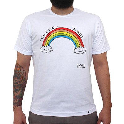 A vida é legal - Camiseta Clássica Masculina