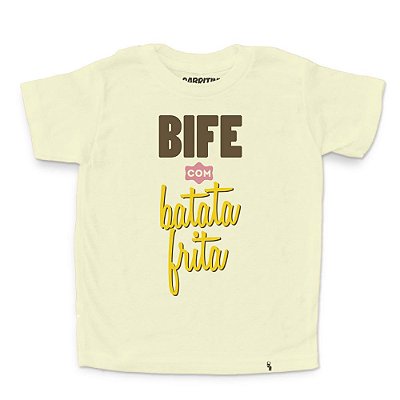 Bife com Batata Frita - Camiseta Clássica Infantil