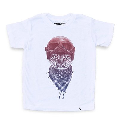 Biker Cat - Camiseta Clássica Infantil