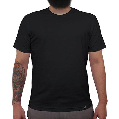 Camiseta Clássica Masculina Lisa Preta