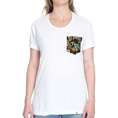Cogumelos Tropicais - Camiseta ClÃ¡ssica com Bolso