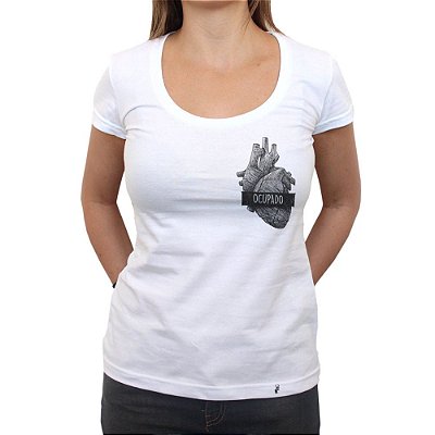 Coração Ocupado - Camiseta Clássica Feminina