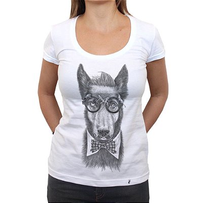 Hipster Dog - Camiseta Clássica Feminina