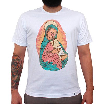 Madonna y Bebe Burrito - Camiseta Clássica Masculina