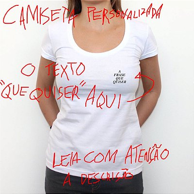 MINI TIPO PERSONALIZADA - Camiseta Clássica Feminina