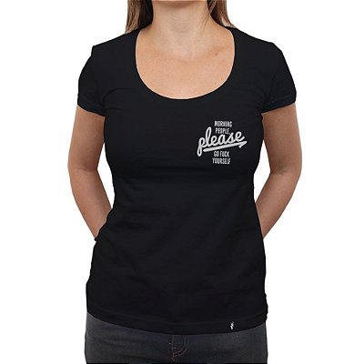 Morning People Please - Camiseta Clássica Feminina