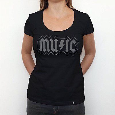 Music ACDC - Camiseta ClÃ¡ssica Feminina