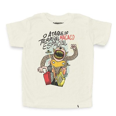 O Ataque do Terrível Macaco Espacial - Camiseta Clássica Infantil
