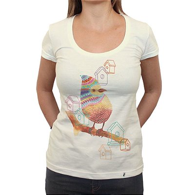Pássaro - Camiseta Clássica Feminina