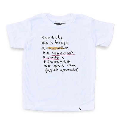 Saudade de Abraço e Carinho #cestabasica - Camiseta Clássica Infantil