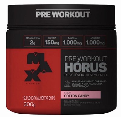 PRE TREINO MAX TITANIUM HORUS 300g
