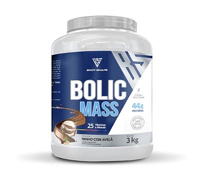 HIPERCALÓRICO BOLIC MASS 3kg - BODY SHAPE - sabor: creme de avelã