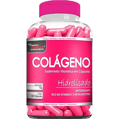 COLÁGENO HIDROLISADO 100caps - c/ betacaroteno + vitamina C