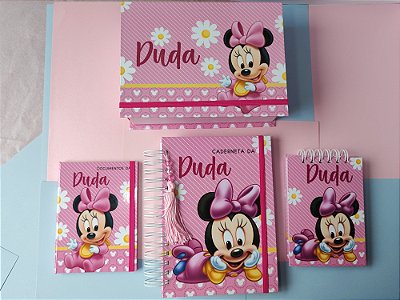 Kit Caderneta de Saúde + Porta Documentos + Bloco de Anotações + Caixa