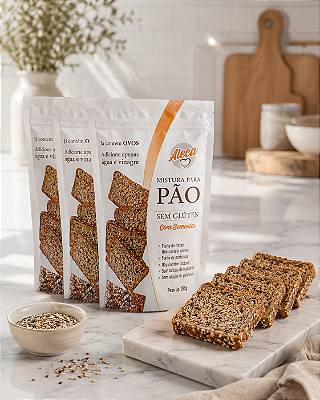 Misturas para pão low carb sem glúten - kit 01