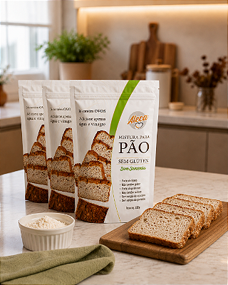 Misturas para pão low carb sem glúten - kit 02