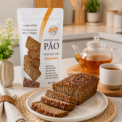 Mistura para Pão Low Carb Sem Glúten com Sementes Aleca – 285g