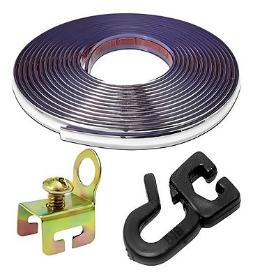 Kit Trilho 7 Metros Cortina Caminhão + Kit Instalação Universal