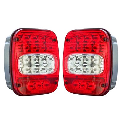 Par Lanterna Traseira Led Marmitão Compatível Ford Vw Bivolt
