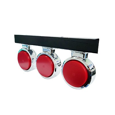 Kit Lanterna 3 Marias Bojuda Led Caminhão Vermelho 12v/24v Com Suporte para Fixação