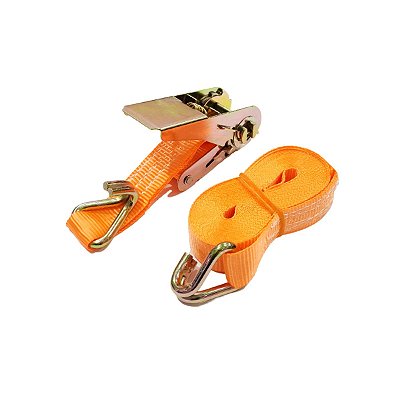 Cinta Catraca 25mm 800kg 5 Metros Amarração Carga Laranja