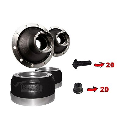Kit Instalação Roda Disco Compatível Dianteira Caminhão Scania 112 e 113