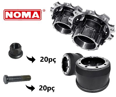 Kit Instalação Roda Disco Compatível Carreta Nome e Carreta Krone