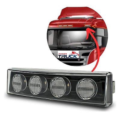 Lanterna Led Delimitadora Tapa Sol Compatível Scania Cristal